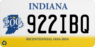 IN license plate 922IBQ