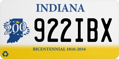 IN license plate 922IBX