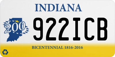 IN license plate 922ICB