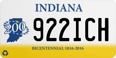 IN license plate 922ICH