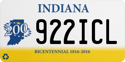 IN license plate 922ICL