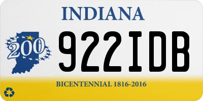 IN license plate 922IDB