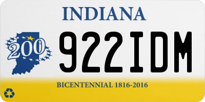IN license plate 922IDM