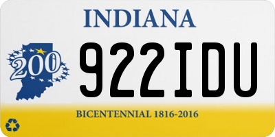 IN license plate 922IDU