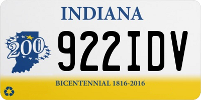 IN license plate 922IDV