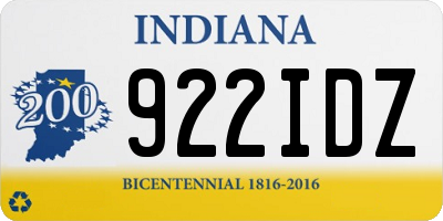 IN license plate 922IDZ