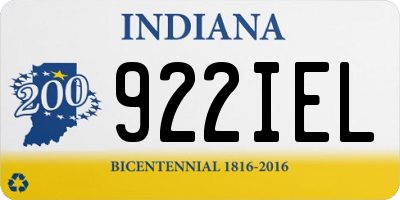IN license plate 922IEL