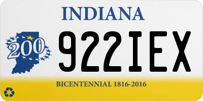 IN license plate 922IEX