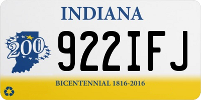 IN license plate 922IFJ