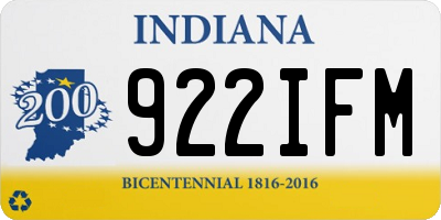 IN license plate 922IFM