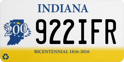 IN license plate 922IFR