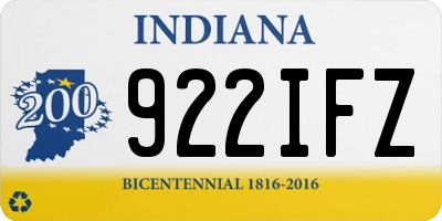 IN license plate 922IFZ