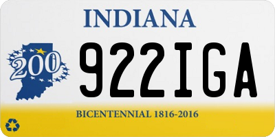 IN license plate 922IGA