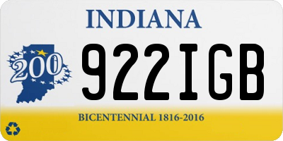 IN license plate 922IGB