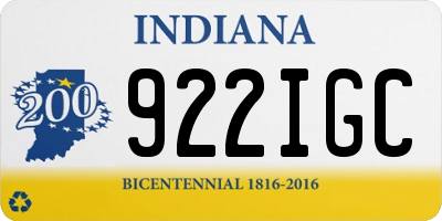 IN license plate 922IGC