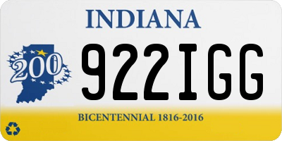 IN license plate 922IGG