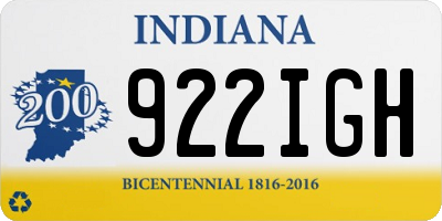IN license plate 922IGH