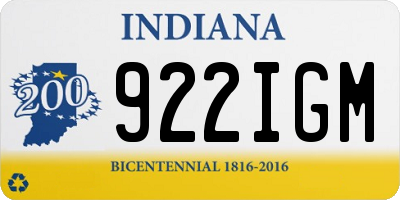 IN license plate 922IGM