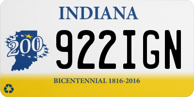 IN license plate 922IGN