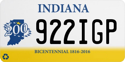 IN license plate 922IGP