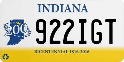 IN license plate 922IGT
