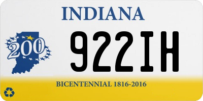 IN license plate 922IH