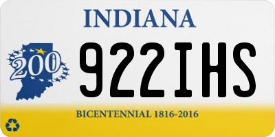 IN license plate 922IHS