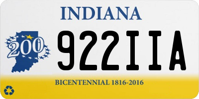 IN license plate 922IIA