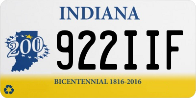 IN license plate 922IIF