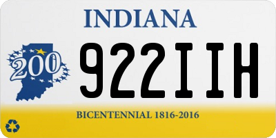 IN license plate 922IIH