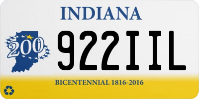 IN license plate 922IIL