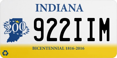 IN license plate 922IIM