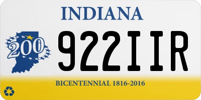 IN license plate 922IIR