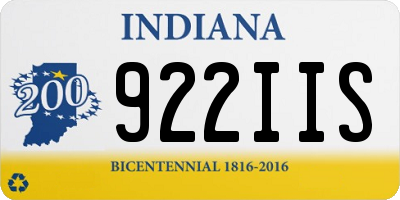 IN license plate 922IIS