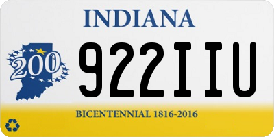IN license plate 922IIU