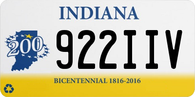 IN license plate 922IIV