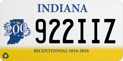 IN license plate 922IIZ