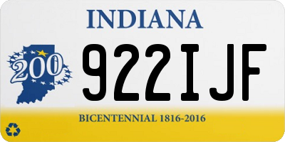 IN license plate 922IJF