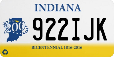 IN license plate 922IJK