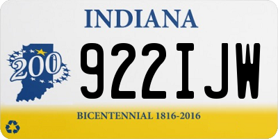 IN license plate 922IJW