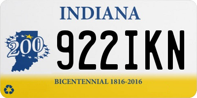 IN license plate 922IKN