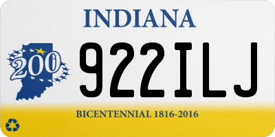 IN license plate 922ILJ