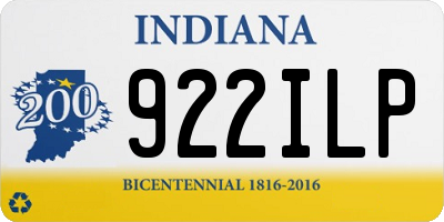 IN license plate 922ILP