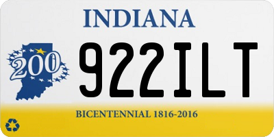 IN license plate 922ILT