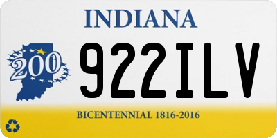 IN license plate 922ILV