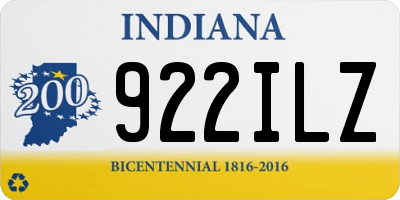IN license plate 922ILZ
