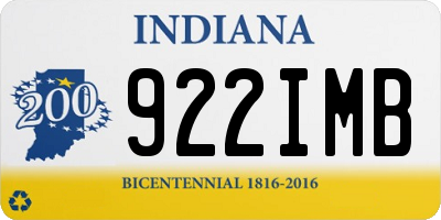 IN license plate 922IMB