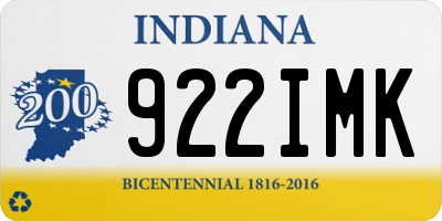 IN license plate 922IMK