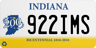IN license plate 922IMS