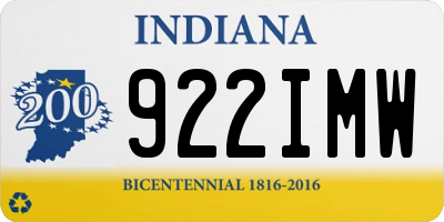 IN license plate 922IMW